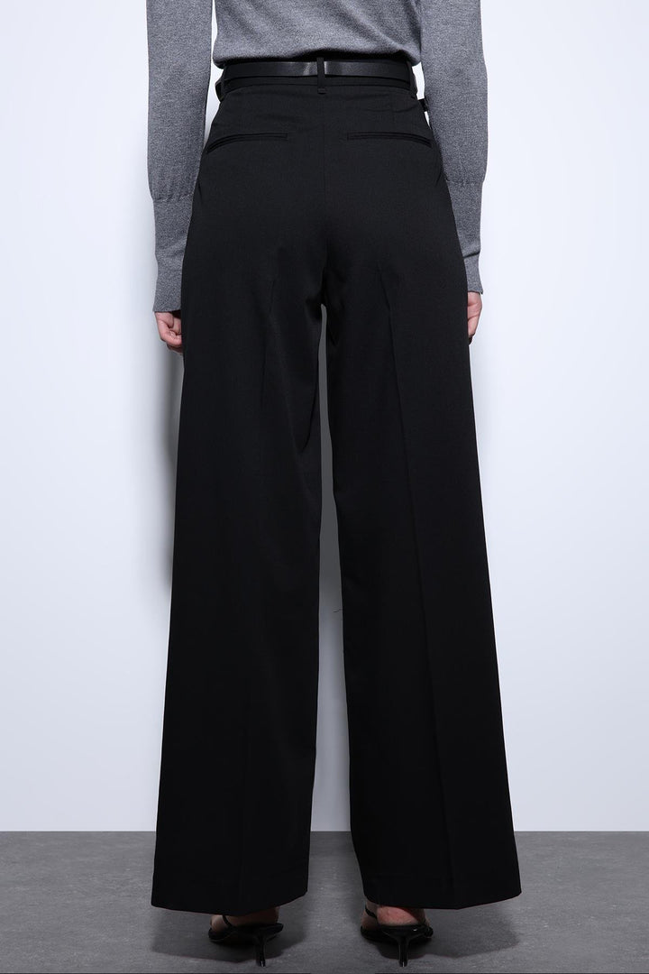 ANT Antioch Siyah Geniş Paça Kadın Pantolon - Oviedo