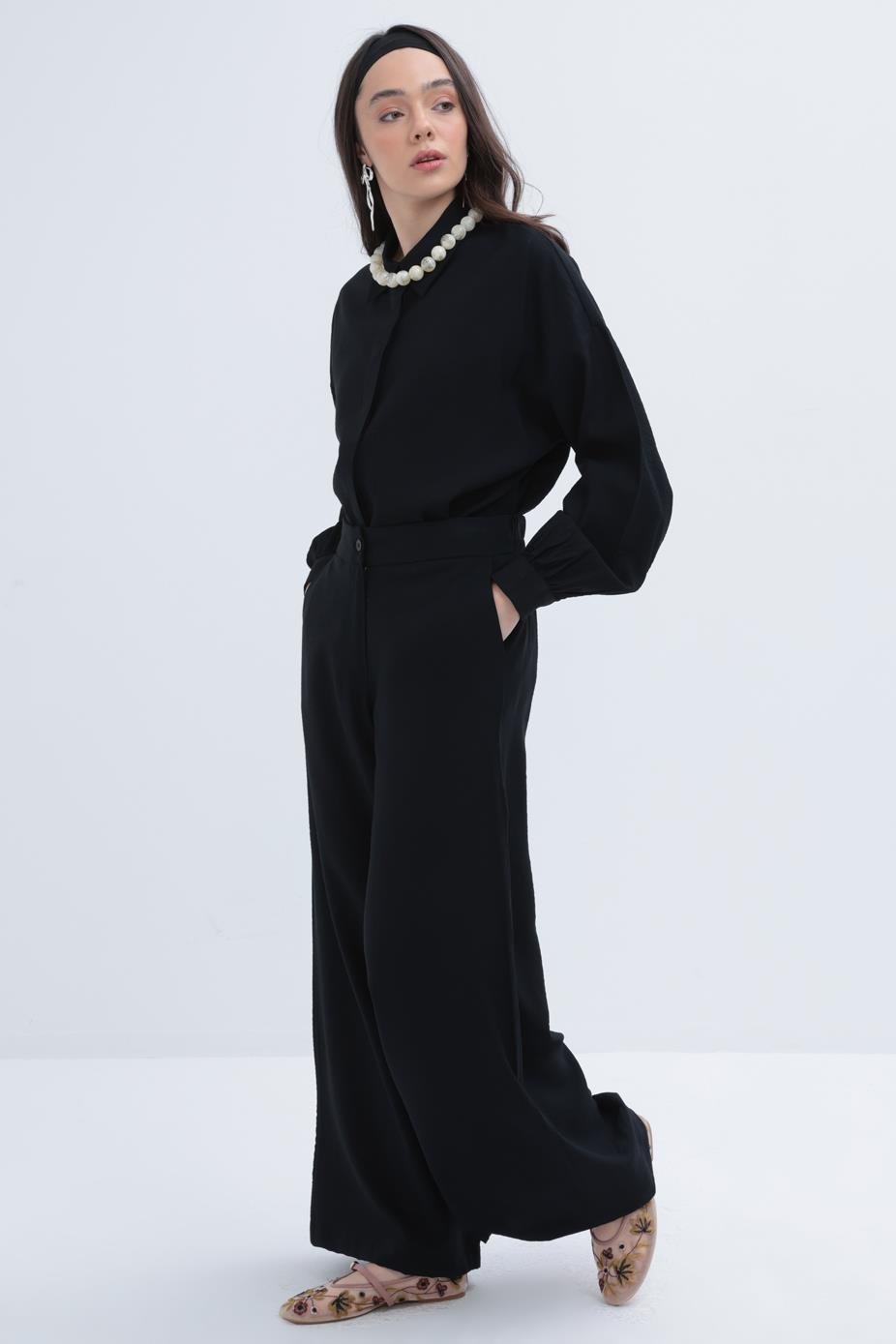TLD Women Allday Black Wide Leg Pants - Aversa