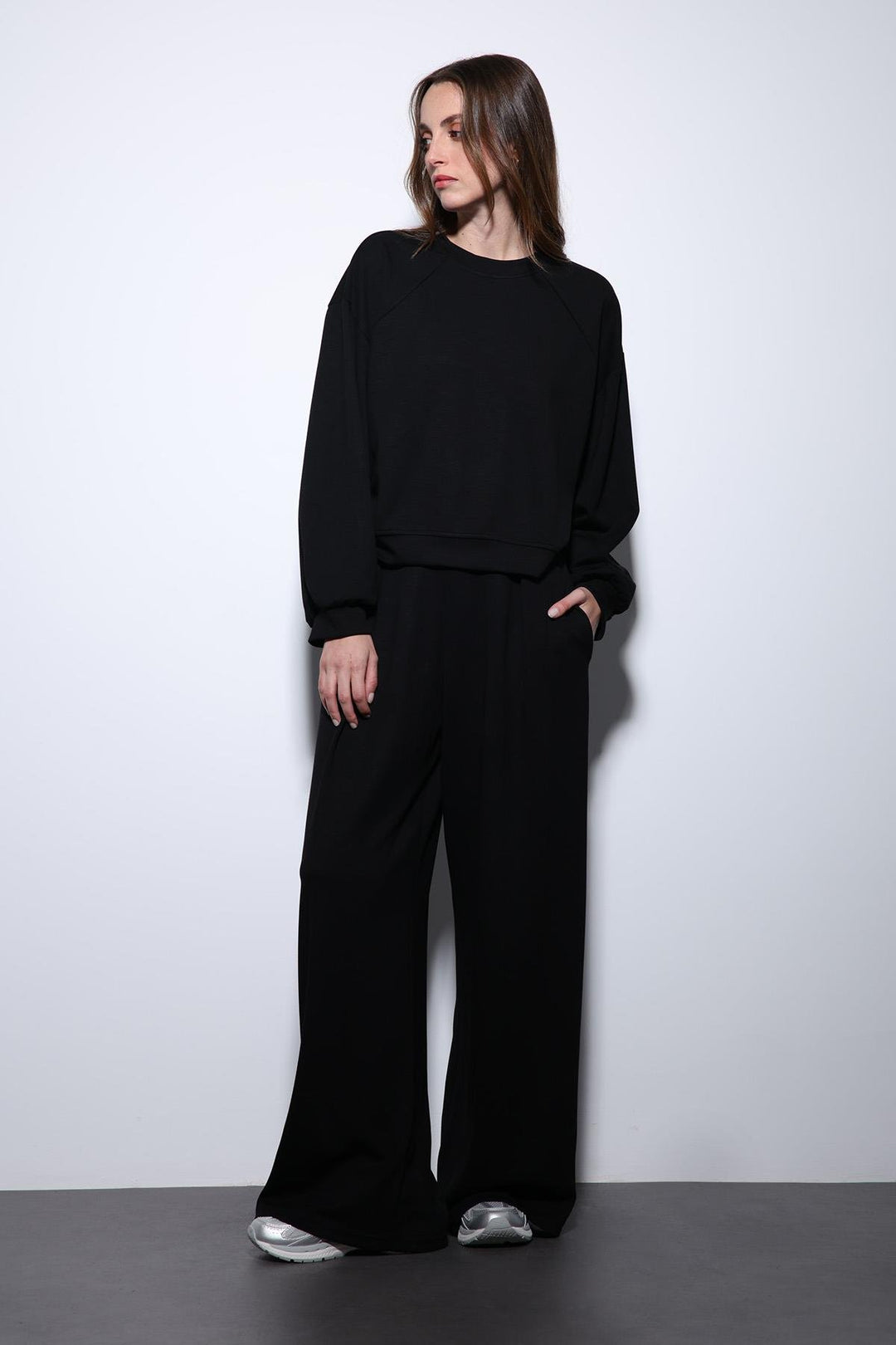 ANT Antioch Black Wide Leg Relaxed Women's Suit - Medicine Hat