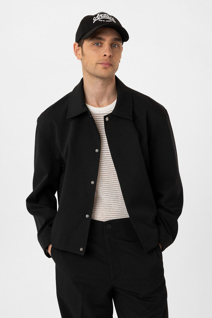 ANT Antioch Black Hidden Button Seasonal Relax Fit Men's Jacket - Haverhill