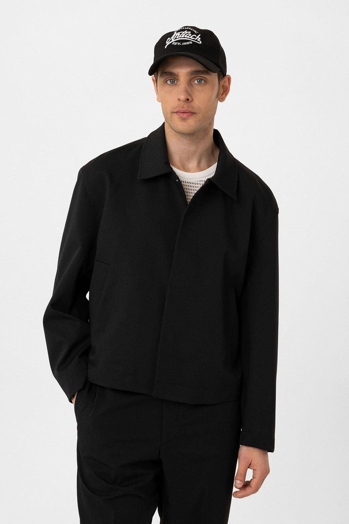 ANT Antioch Black Hidden Button Seasonal Relax Fit Men's Jacket - Haverhill
