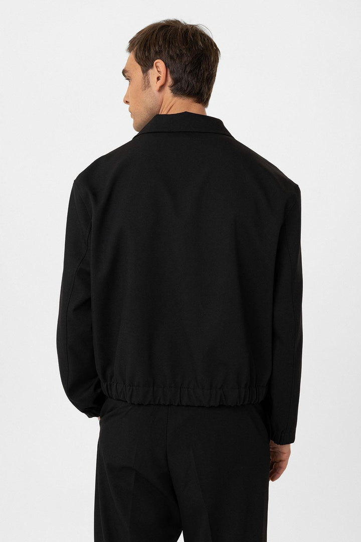 ANT Antioch Black Hidden Button Seasonal Relax Fit Men's Jacket - Haverhill
