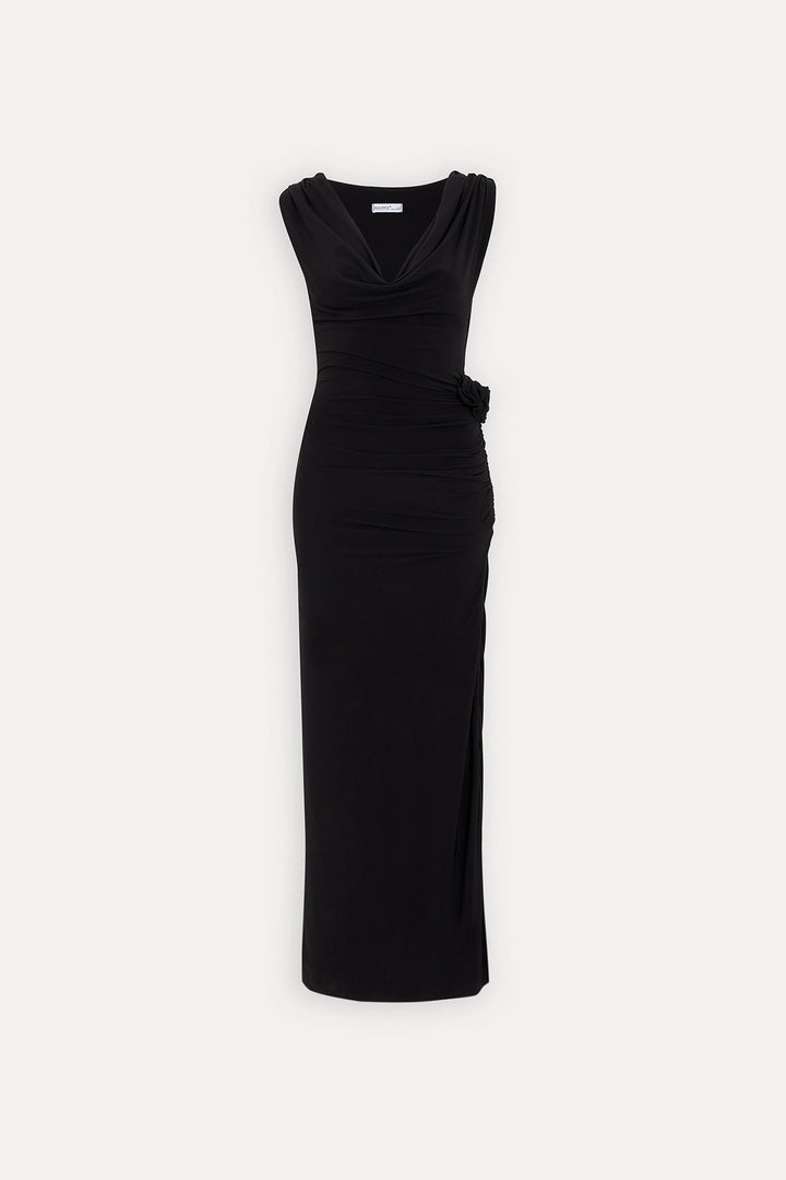 EYY Women Black Rose Detail Dress - Chemnitz