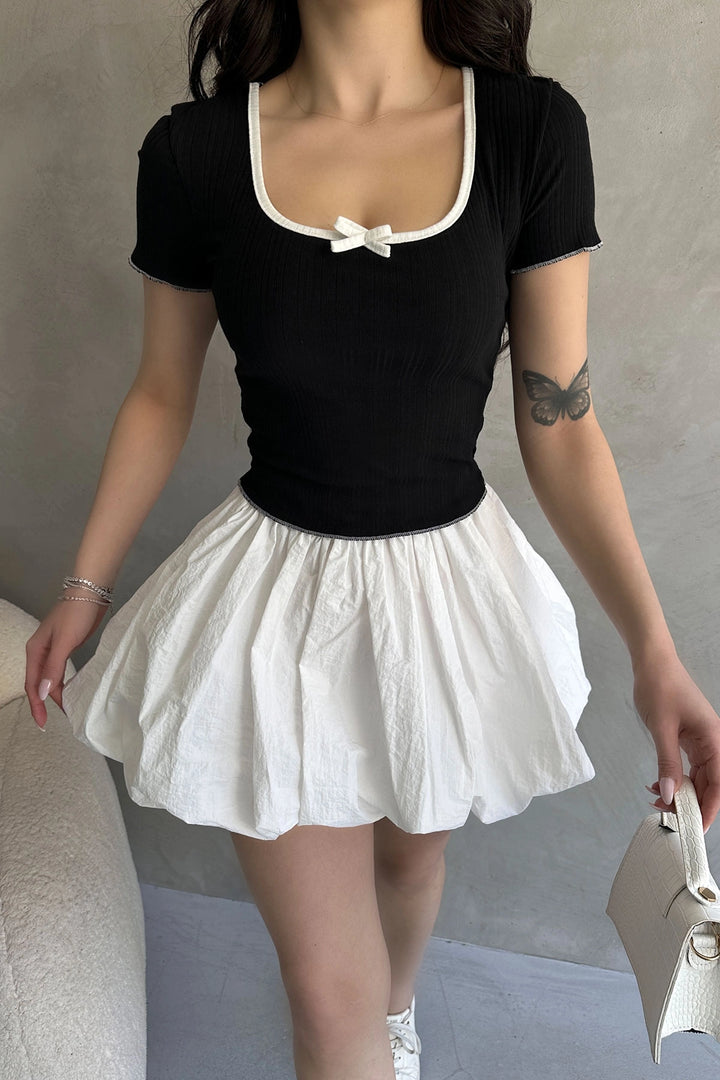 Black Pool Neck Collar Detailed Crop Blouse BCDF-252176 - Greenacres