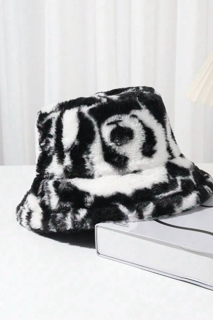 Black Inside Fleece Plush Black Bucket Hat BCNSV-25WT1078 - Corbeil-Essonnes