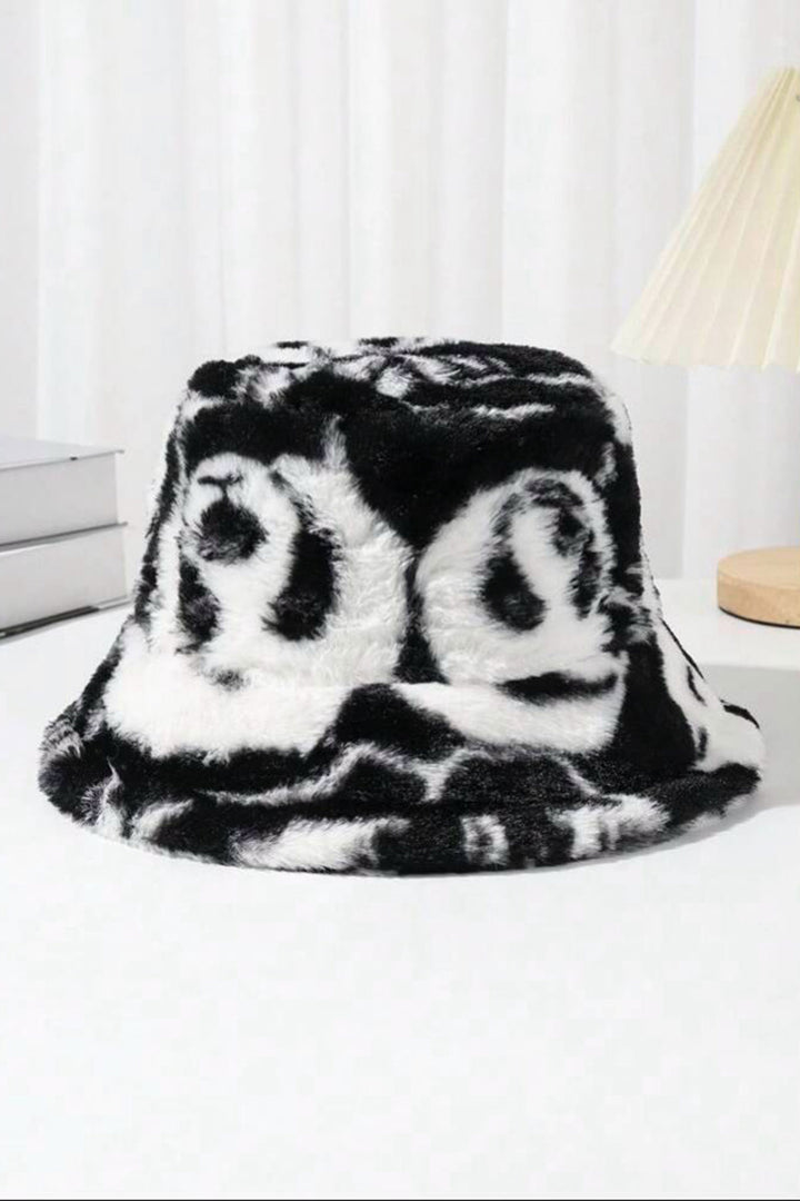 Black Inside Fleece Plush Black Bucket Hat BCNSV-25WT1078 - Corbeil-Essonnes