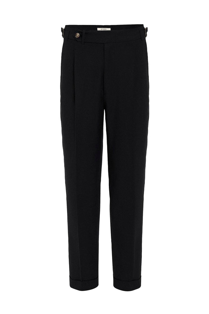 ANT Antioch Black Italian Cut High Waist Men's Pants - Lorient
