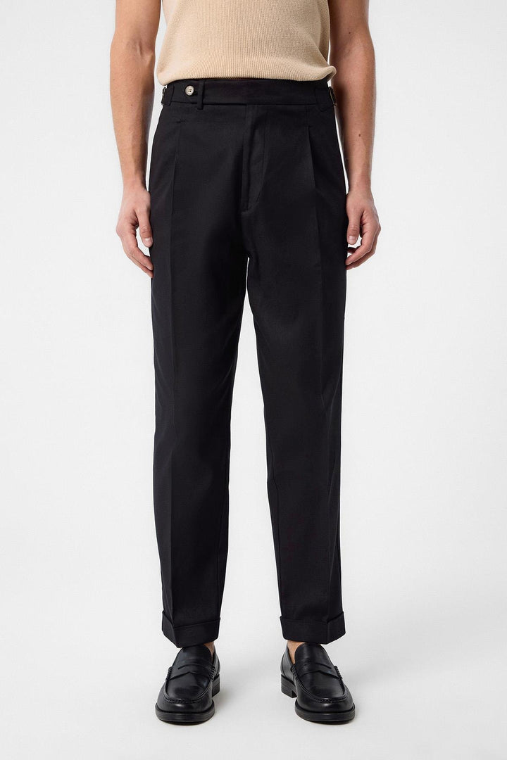 ANT Antioch Black Italian Cut High Waist Men's Pants - Lorient