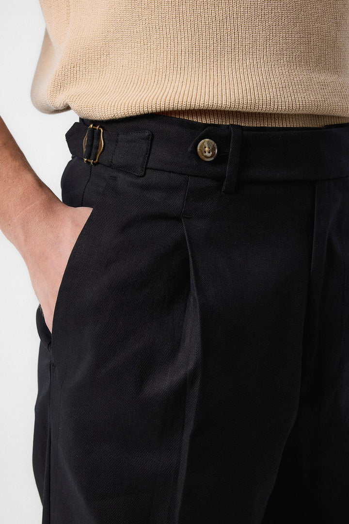 ANT Antioch Black Italian Cut High Waist Men's Pants - Lorient