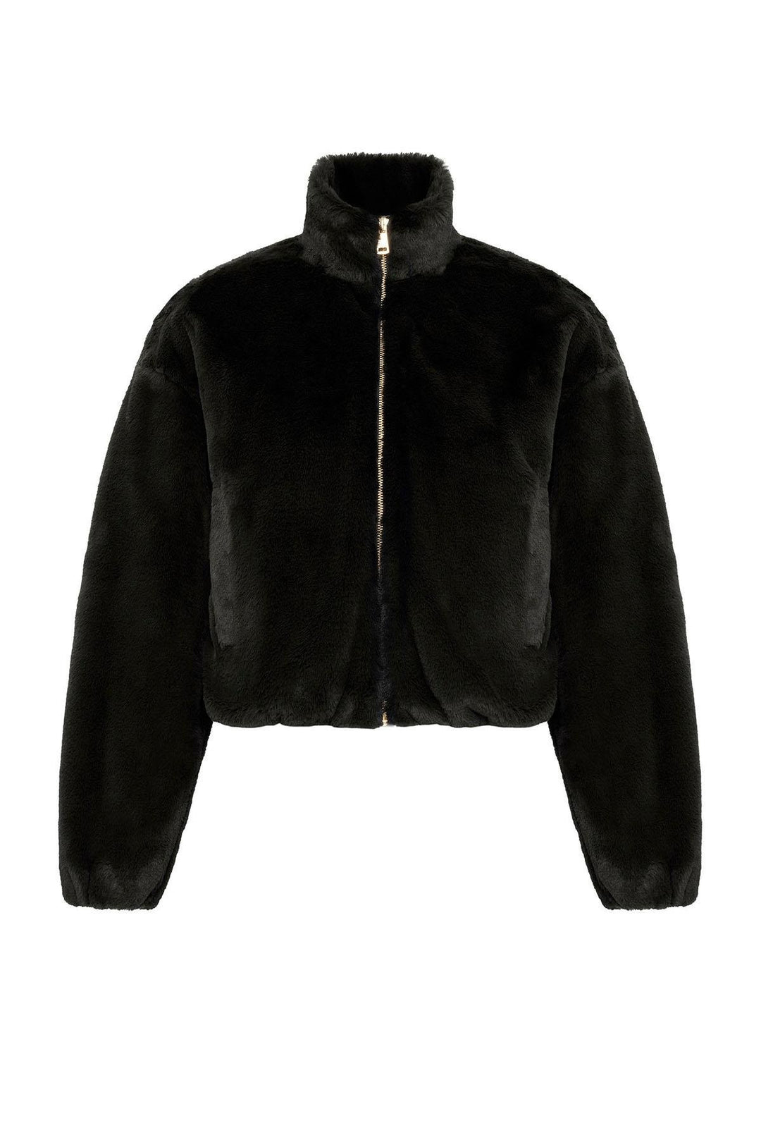 ANT Antioch Black Women's Faux Fur Coat with Elastic Waistband - Adelaide