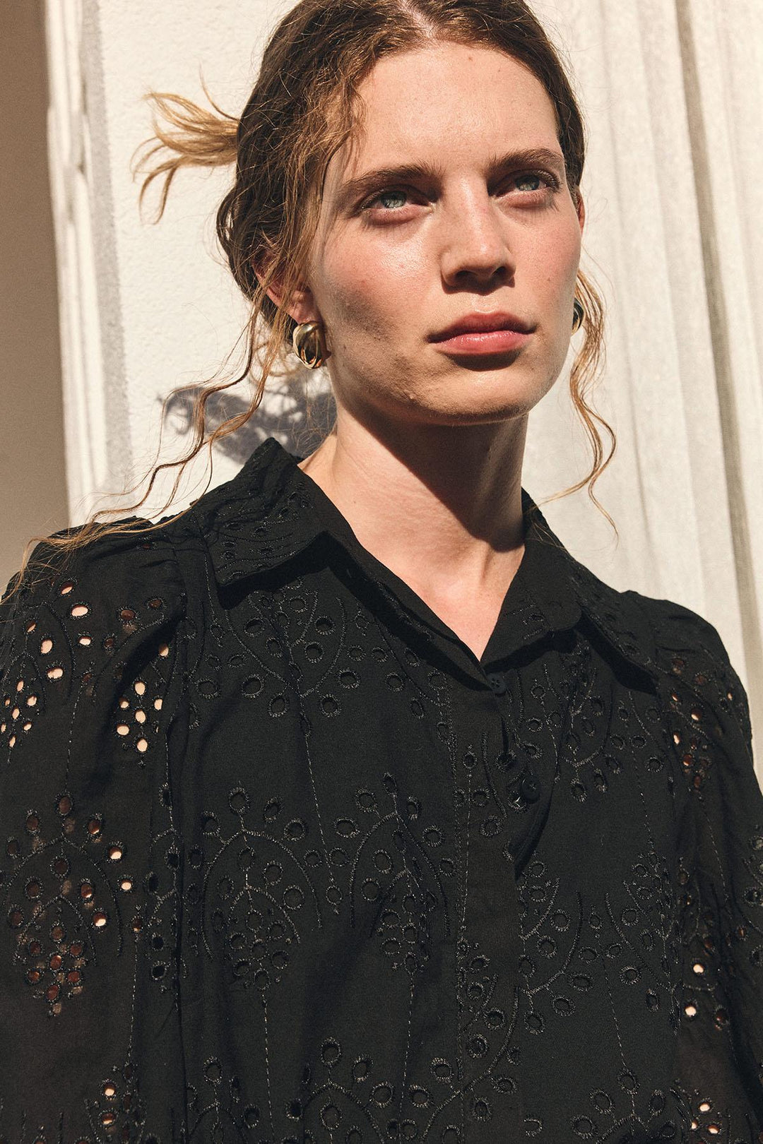 ANT Antioch Black Woman Dress with Pistachio Embroidery - Coatepec Harinas