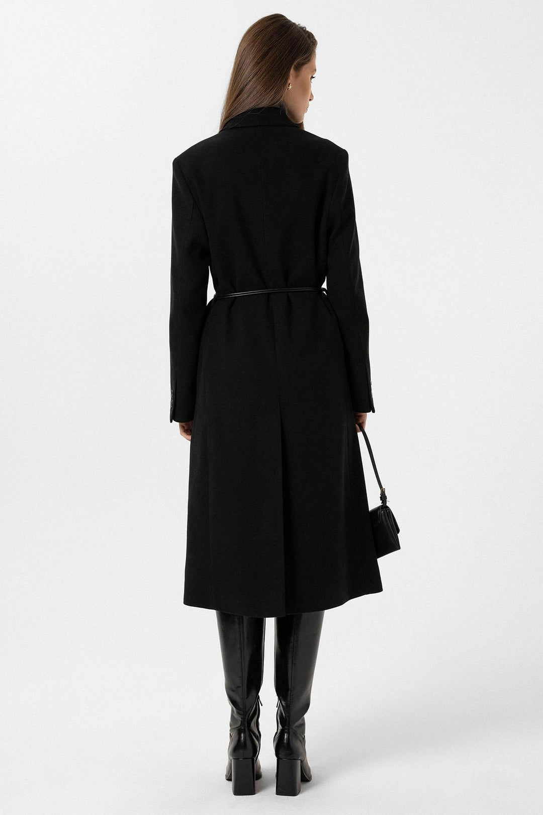 ANT Antioch Black Women's Belted Wrap Coat - Barnet