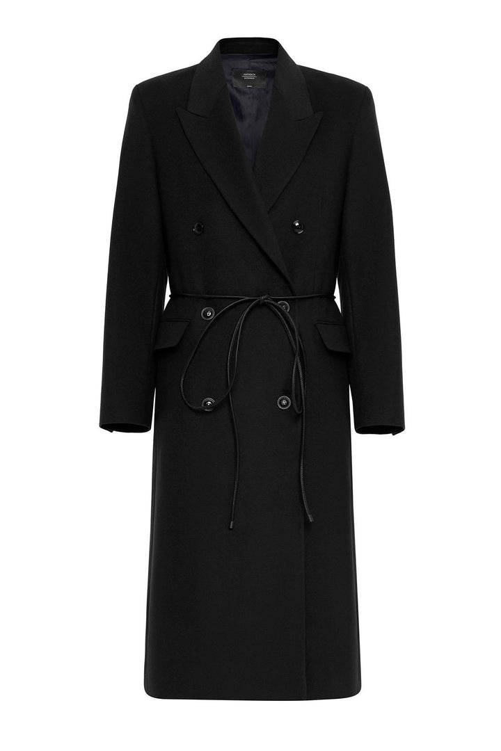 ANT Antioch Black Women's Belted Wrap Coat - Barnet