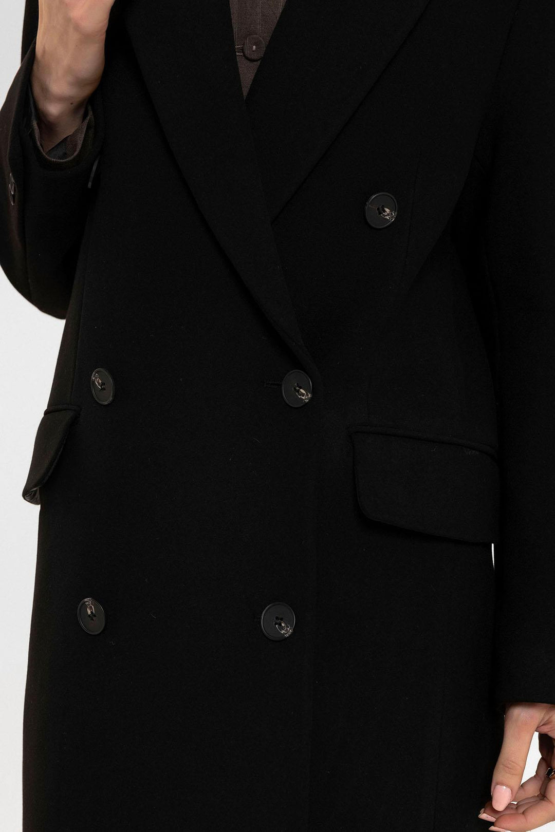ANT Antioch Black Women's Wrap Long Coat - Acton