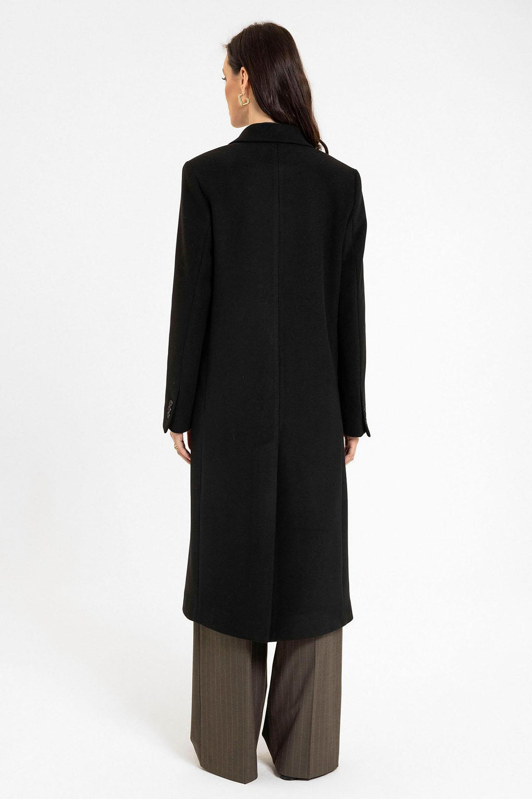 ANT Antioch Black Women's Wrap Long Coat - Acton