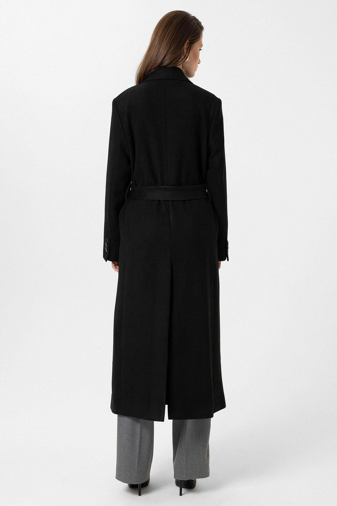 ANT Antioch Black Women's Belted Wrap Coat - Collado-Villalba