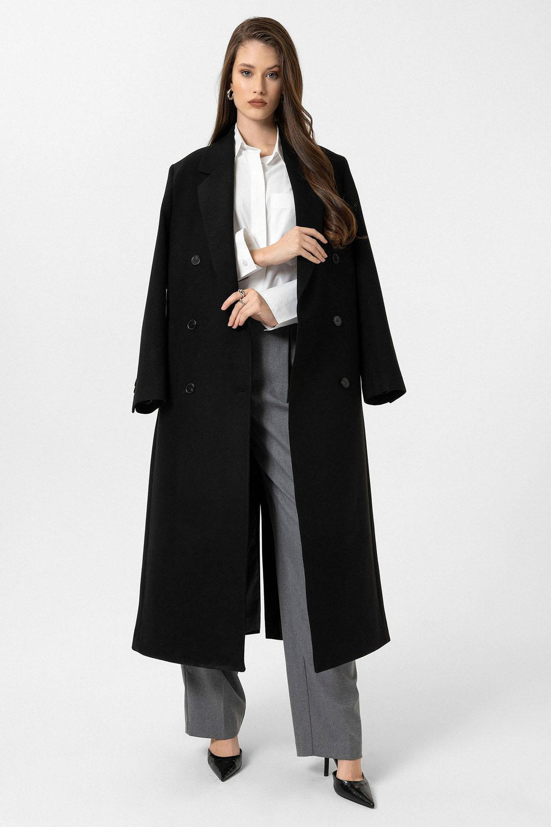 ANT Antioch Black Women's Belted Wrap Coat - Collado-Villalba