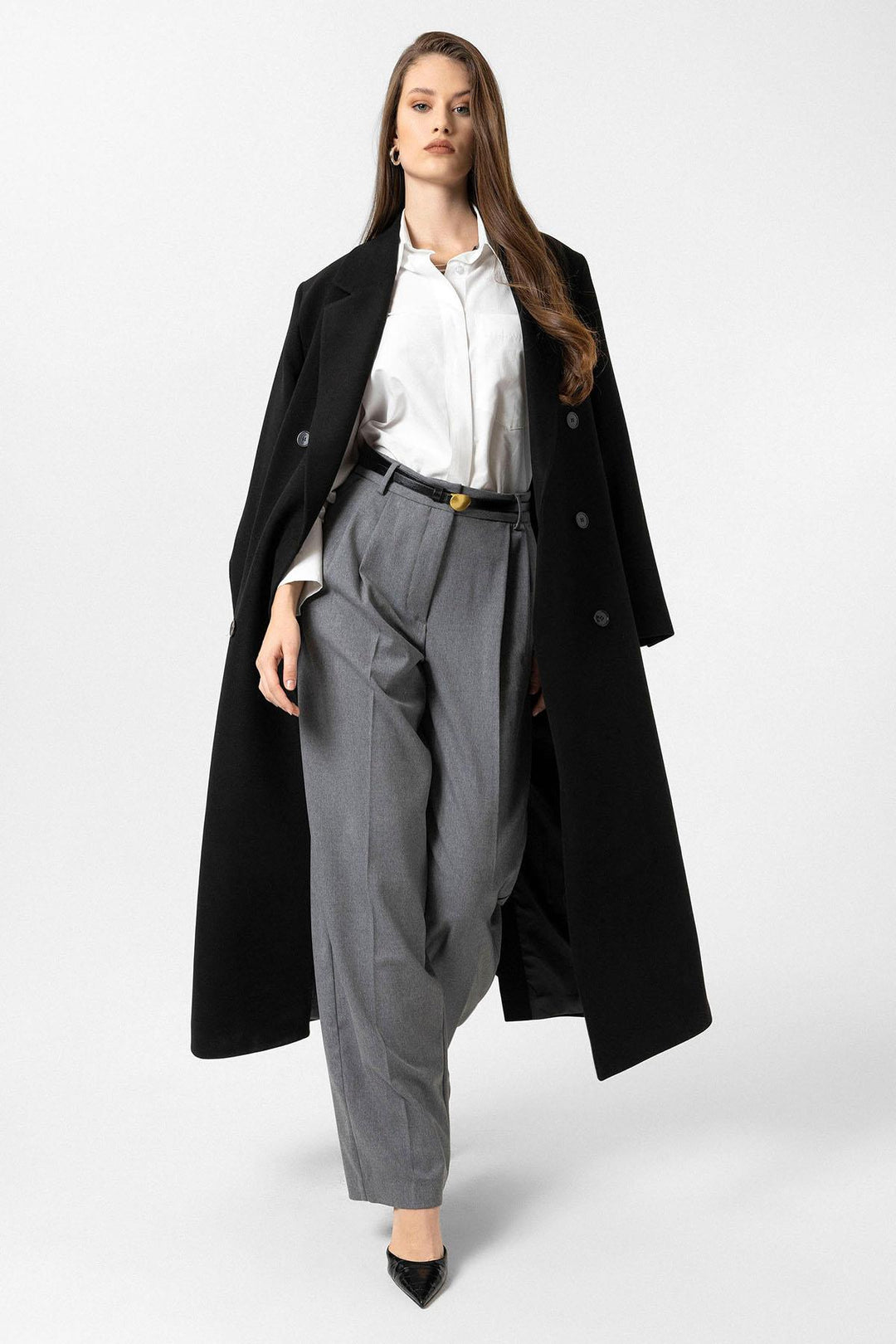 ANT Antioch Black Women's Belted Wrap Coat - Collado-Villalba