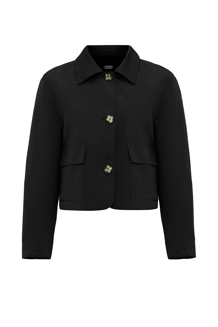ANT Antioch Black Women's Seasonal Thin Short Jacket - Battle Creek