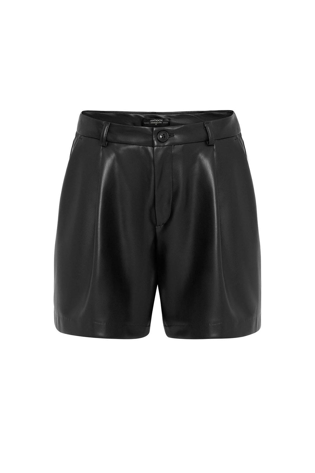 ANT Antioch Black Women's Faux Leather Women's Shorts - Chiclana de la Frontera