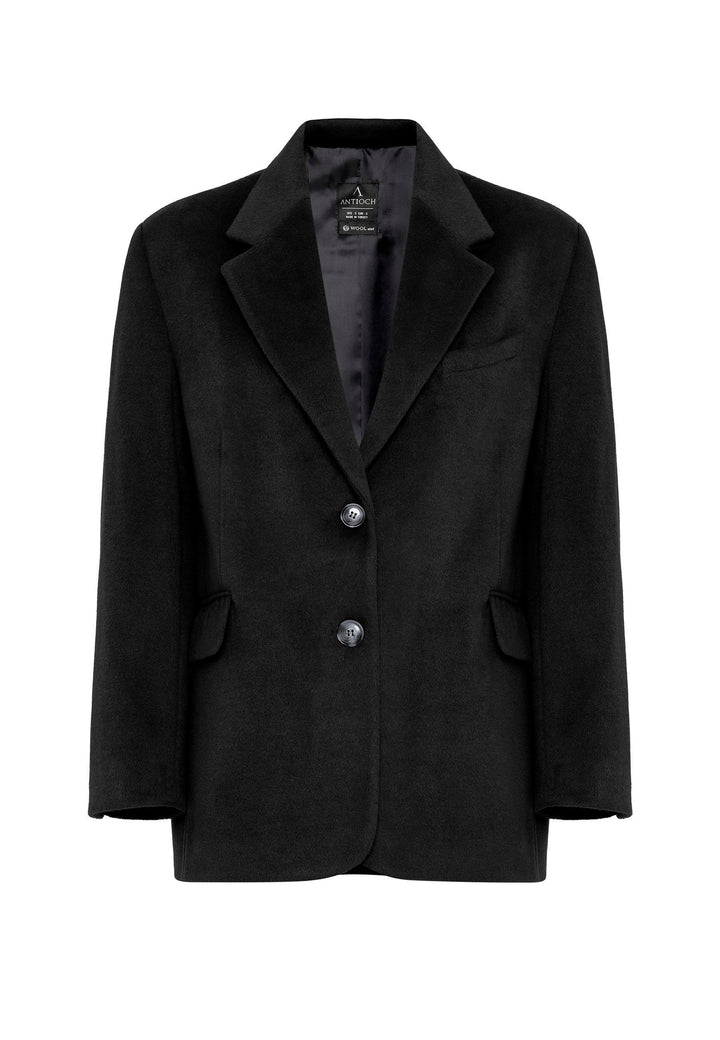 ANT Antioch Black Women's Wool Blend Blazer Jacket - Cologno Monzese