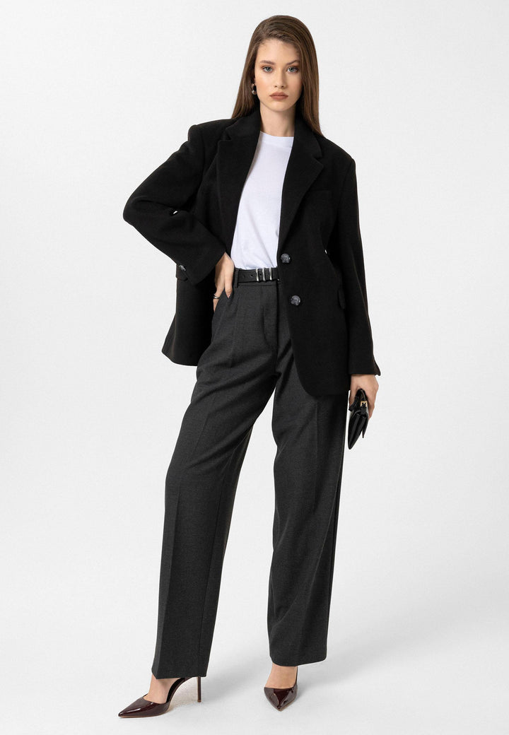 ANT Antioch Black Women's Wool Blend Blazer Jacket - Cologno Monzese