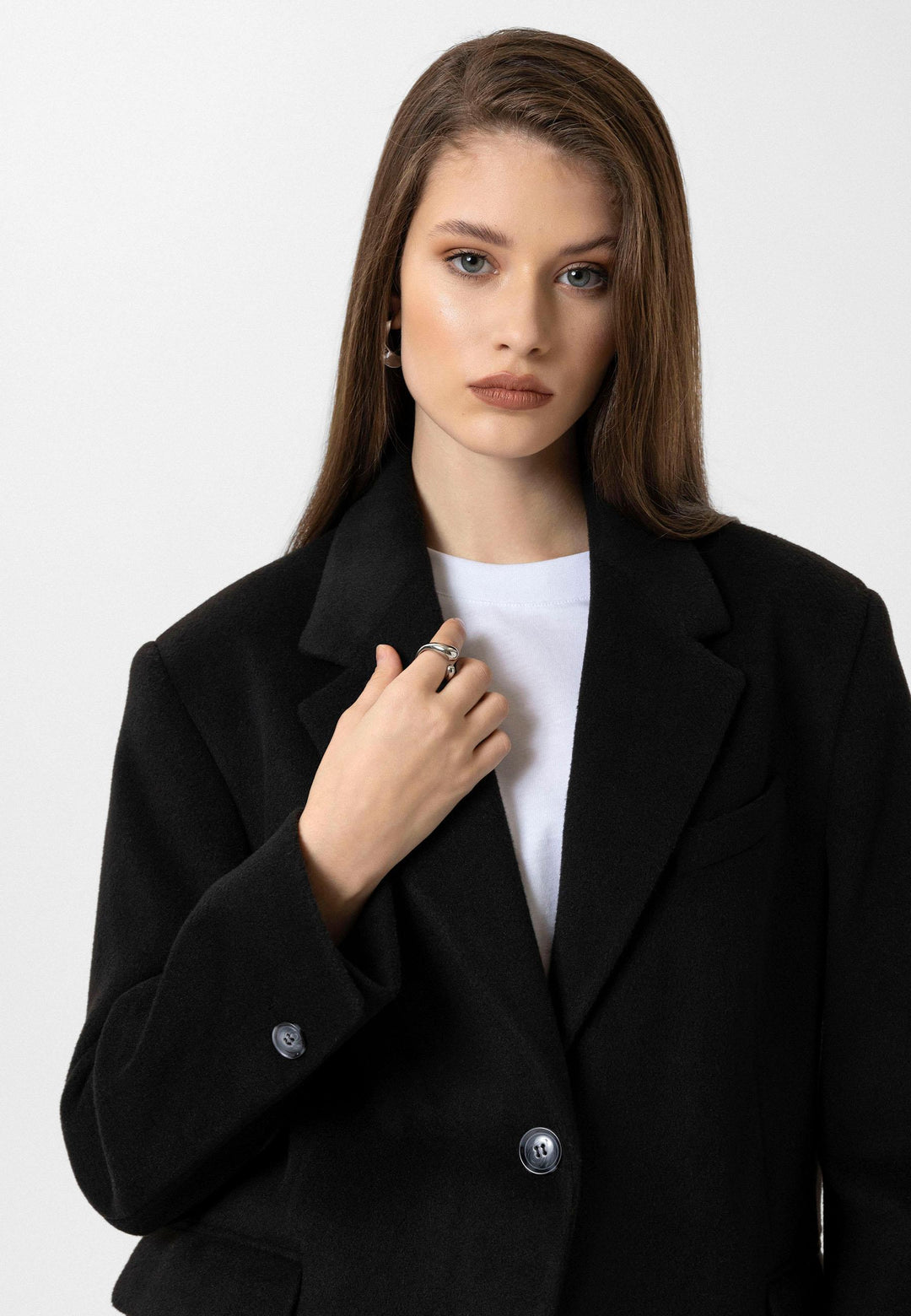 ANT Antioch Black Women's Wool Blend Blazer Jacket - Cologno Monzese