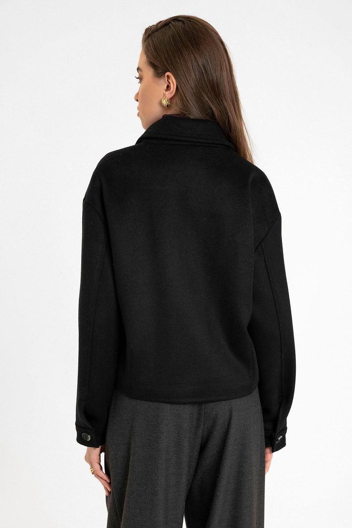 ANT Antioch Black Women's Wool Blend Short Jacket - Braine-l’Alleud