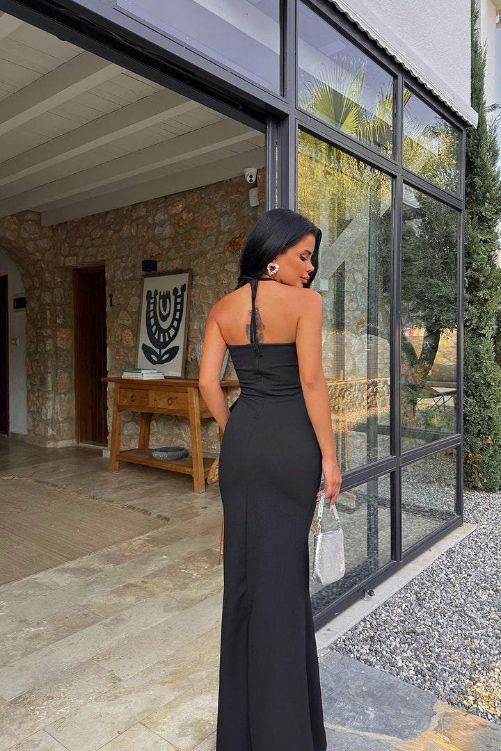 EYY Women Black Heart Detail Mini Dress - Vasylkiv
