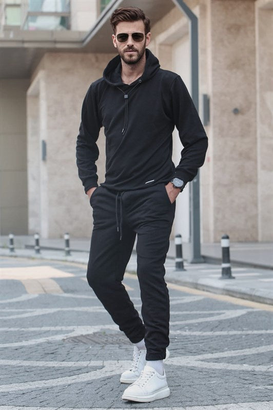 MDX Black Hooded Basic Tracksuit 5908 - Aversa