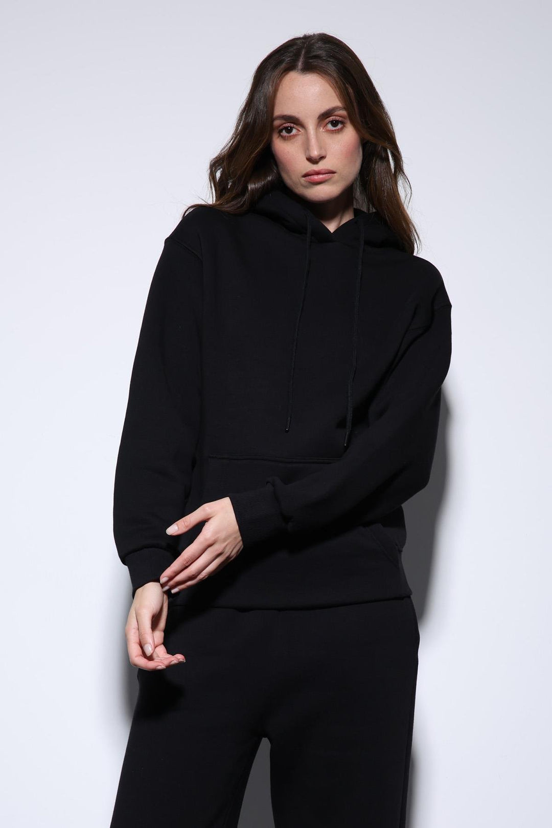ANT Antioch Black Hooded Basic Women's Sweatshirt - Etterbeek