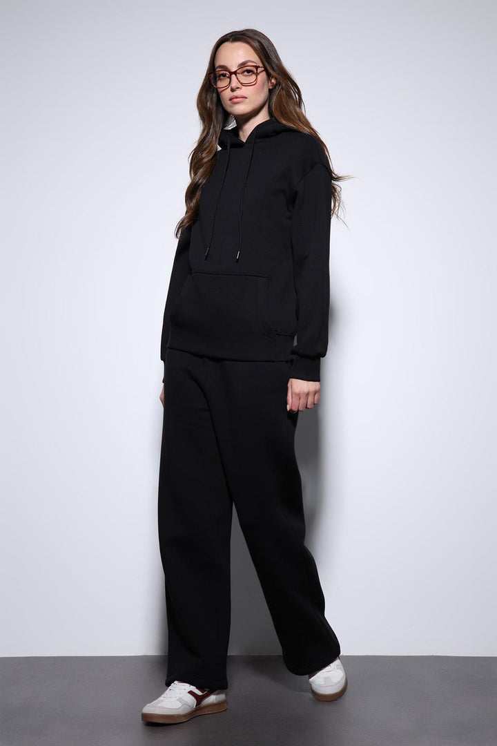 ANT Antioch Black Hooded Basic Women's Sweatshirt - Etterbeek