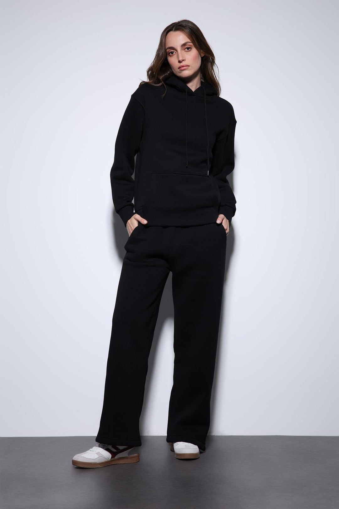 ANT Antioch Black Hooded Basic Women's Sweatshirt - Etterbeek