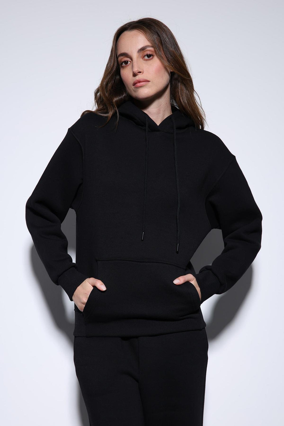 ANT Antioch Black Hooded Basic Women's Sweatshirt - Etterbeek