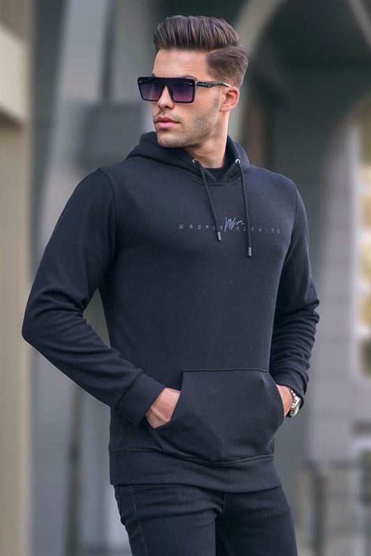 MDX Black Hooded Basic Sweatshirt 6014 - Sindelfingen