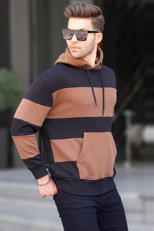 MDX Black Hooded Striped Men's Sweatshirt 6144 - Cedar City