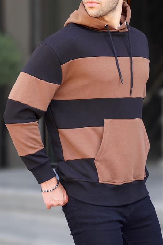 MDX Black Hooded Striped Men's Sweatshirt 6144 - Cedar City