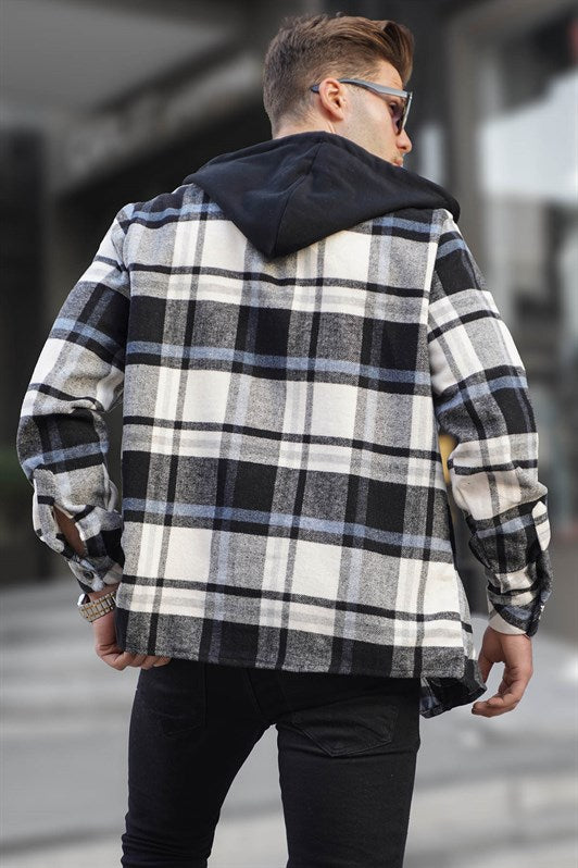 MDX Black Hooded Plaid Lumberjack Shirt 5577 - Rivoli