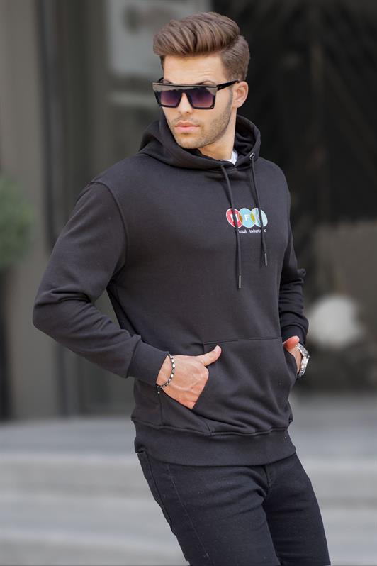 MDX Black Hooded Embroidered Men's Sweatshirt 6145 - Lake Stevens
