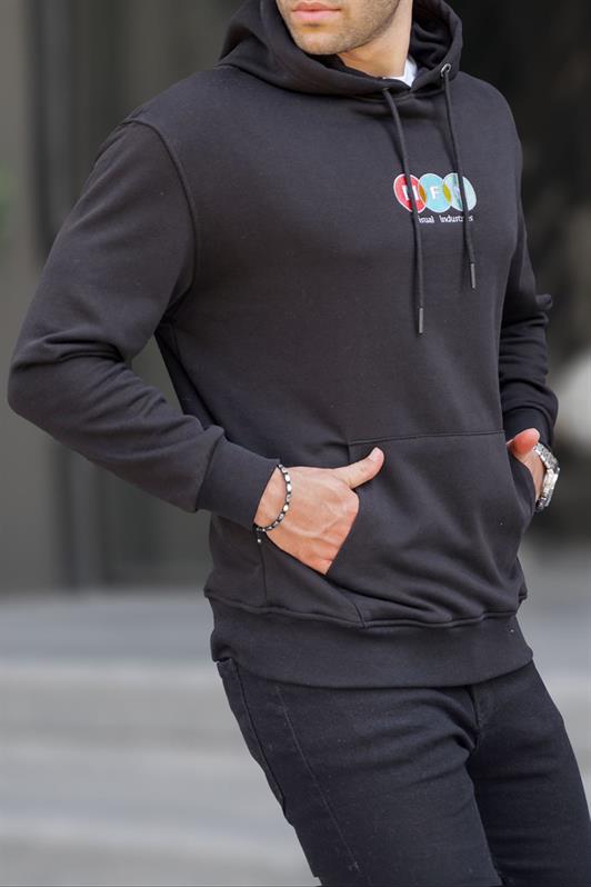 MDX Black Hooded Embroidered Men's Sweatshirt 6145 - Lake Stevens