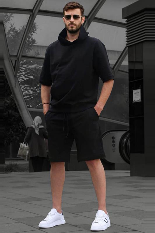 MDX Black Hooded Shorts Suit 5919 - Brasschaat