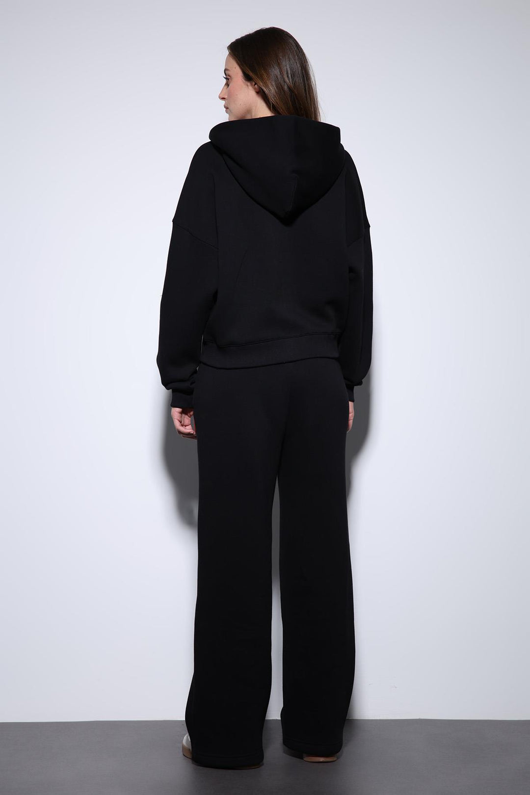 ANT Antioch Siyah Kapüşonlu Sweatshirt Kadın Eşofman Takım - Atotonilco el Alto