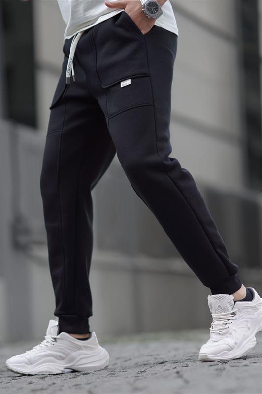 MDX Black Cargo Pocket Basic Sweatpants 6527 - Houten