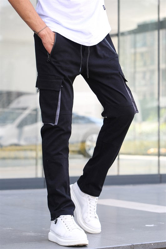 MDX Black Cargo Pocket Jogger Pants 5791 - Manitowoc