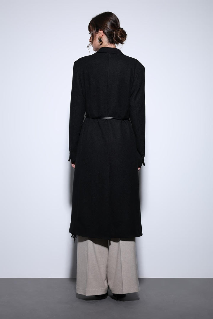 ANT Antioch Black Belted Wrap Women's Coat - Filderstadt