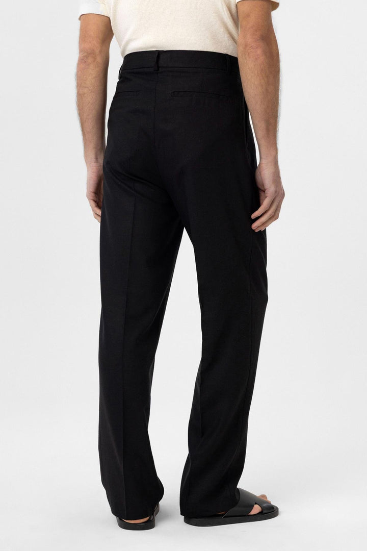 ANT Antioch Siyah Keten Karışımlı Erkek Baggy Pantolon - Meppen