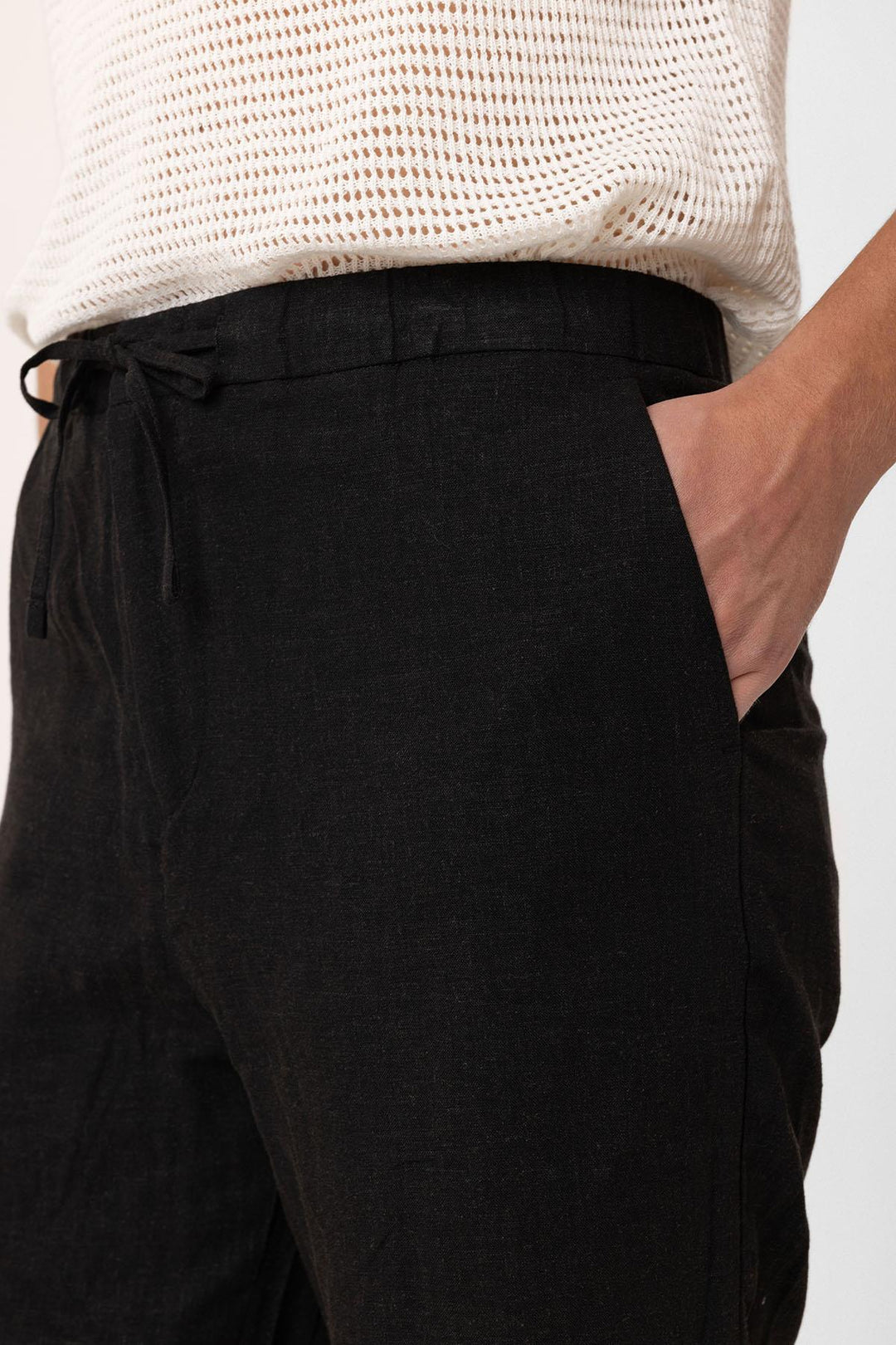 ANT Antioch Black Linen Blend Men's Shorts - Bergisch Gladbach