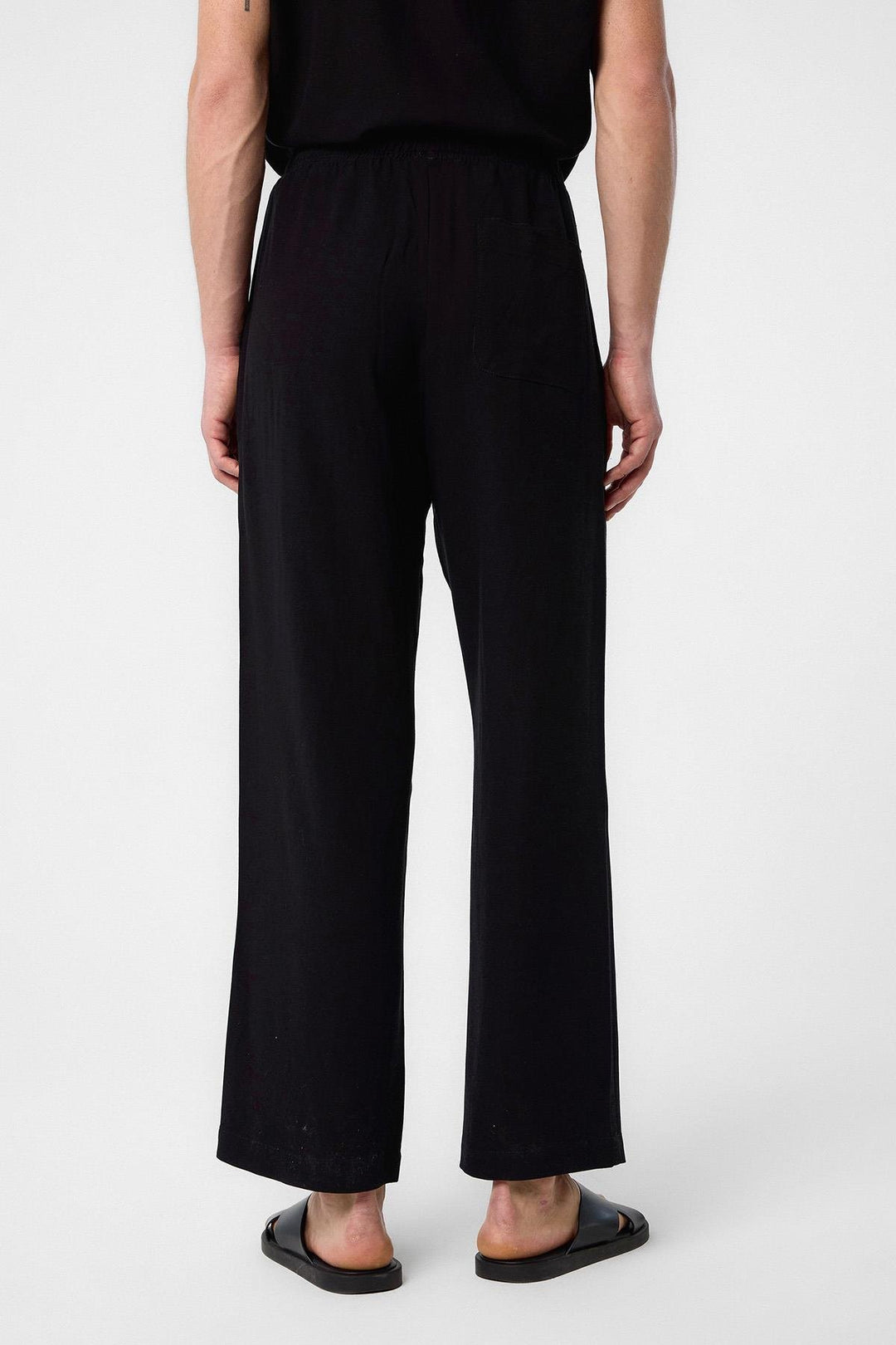 ANT Antioch Black Linen Blend Jogger Men's Pants - Lisbon