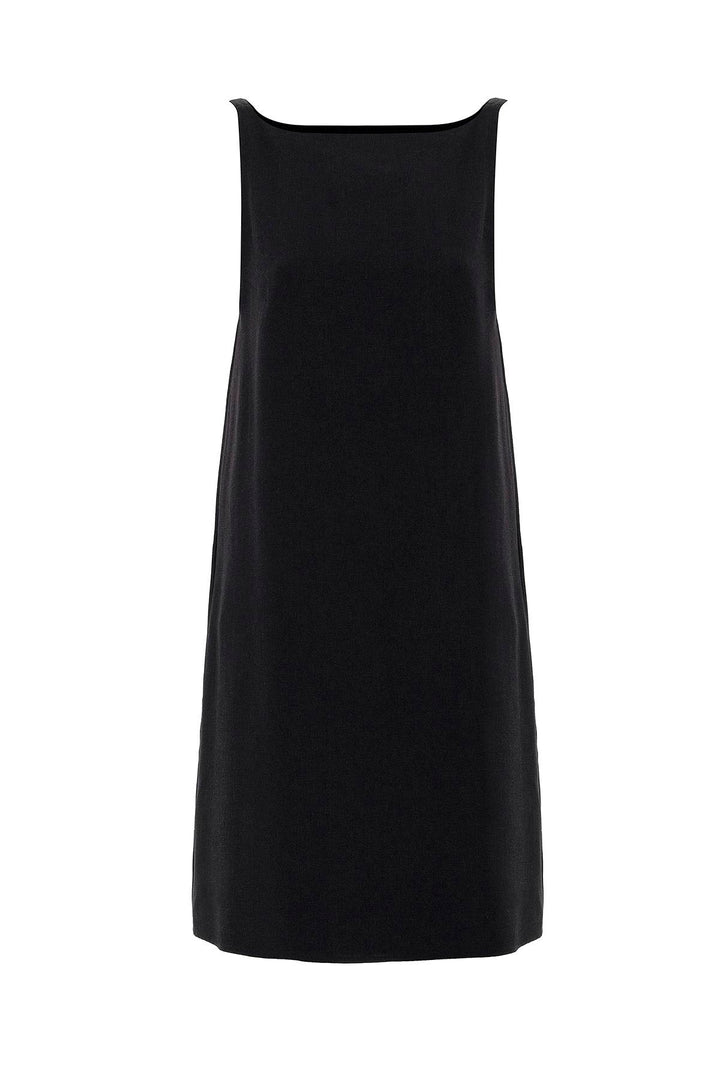 ANT Antioch Black Linen Blend Women's Mini Dress - Oro Valley