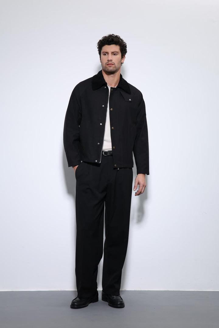 ANT Antioch Black Contrast Collar Men's Jacket - Beaumont